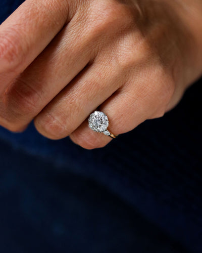 Bague 46 Bague Art Déco Marguerite Or Diamants 58 Facettes A11481