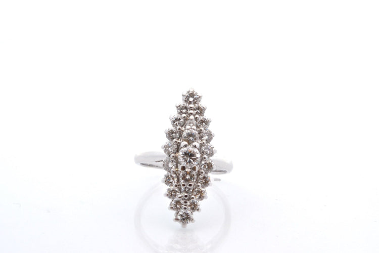 Bague 55 Bague vintage marquise diamants 58 Facettes 27531