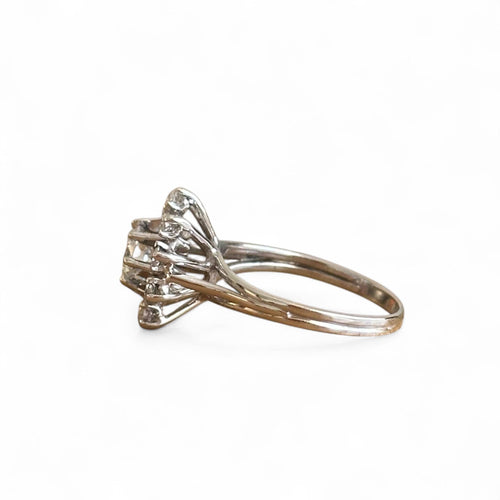 Bague 51 Bague marguerite en or blanc diamant 0.50ct 58 Facettes 372