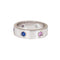 Bague 53 CARTIER - Bague LOVE Or blanc, saphir, spinelle, aigue-marine 58 Facettes G13929
