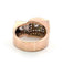 Bague 53 Anello vintage en or rose 18kt et diamants 58 Facettes