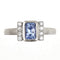 Bague Bague en or avec saphir bleu de Ceylan sans chaleur et diamants 58 Facettes AO-0011