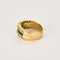 Bague 54 Bague or jaune et émeraudes 58 Facettes DIE1133