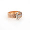 Bague Retro Buckle Ring Diamond Sz 6 Band 14k Rose Gold Vintage Fine Jewelry 58 Facettes 15467
