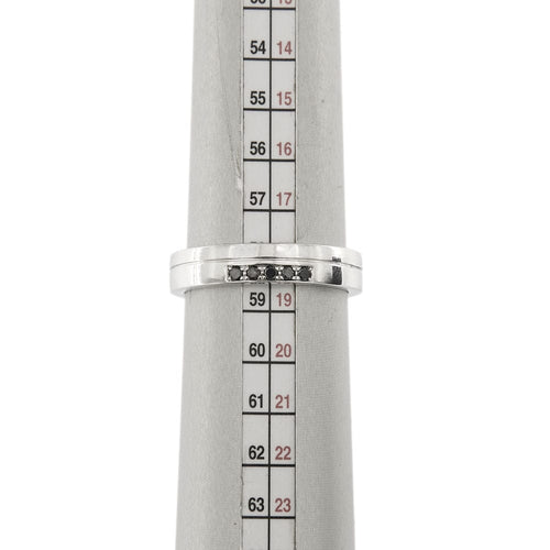 Bague 58 Alliance avec diamants noirs 58 Facettes 28390