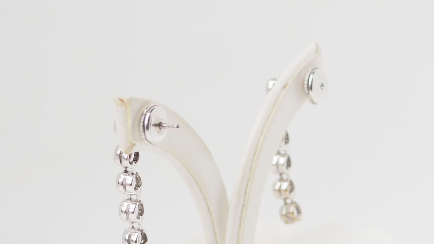 Boucles d'oreilles 4.3cm pendants d'oreilles en or blanc et diamants 58 Facettes 32256