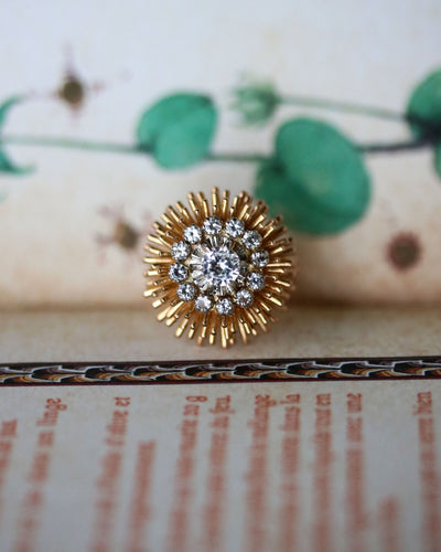 Bague 50 Bague Dôme Chardon Diamants Or et platine 58 Facettes A11447