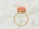Bague 56 Bague Fleur en or jaune et corail 58 Facettes 33418