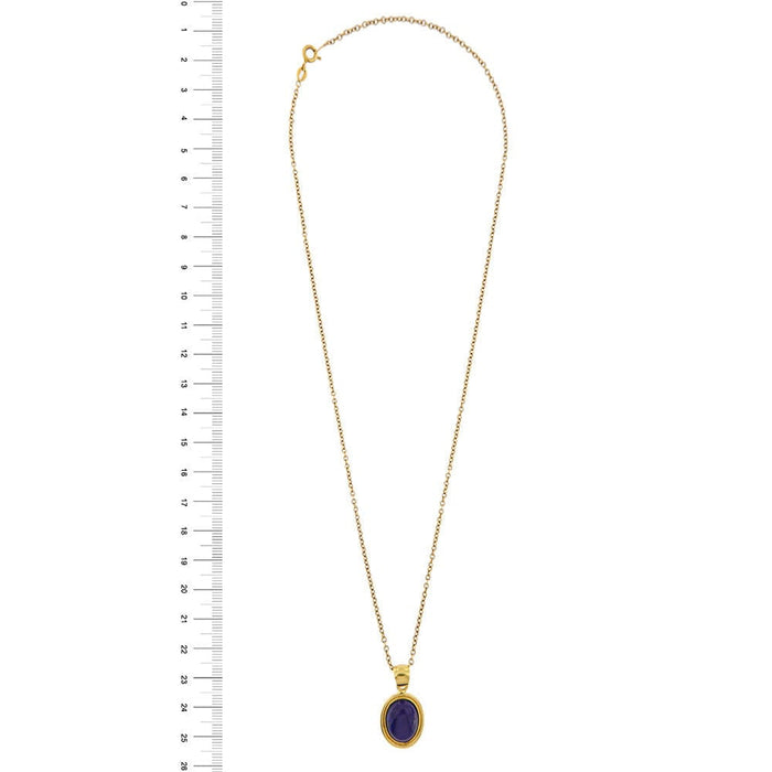 Collier Collier avec pendentif lapis-lazuli 58 Facettes 33597