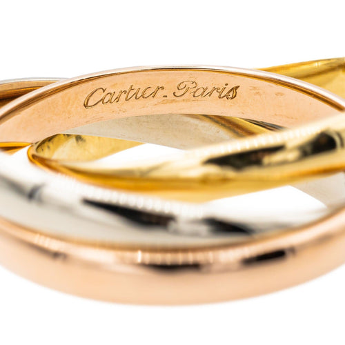 Bague 57 Cartier Bague Alliance Trinity Or rose 58 Facettes 3123541CN
