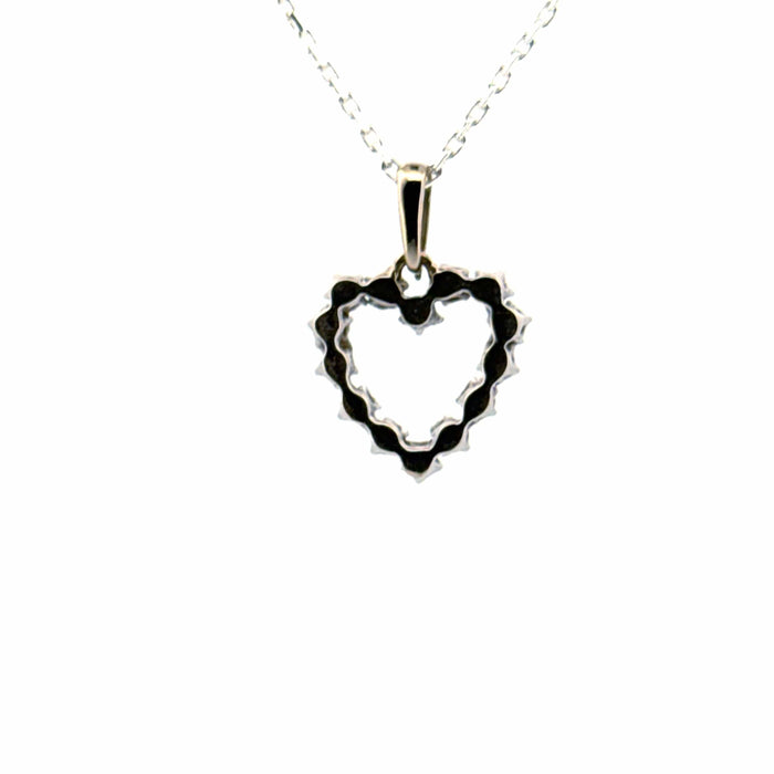 Pendentif Pendentif Coeur Or  Blanc 18k & Diamants 58 Facettes 2-PED2-GS36086-02