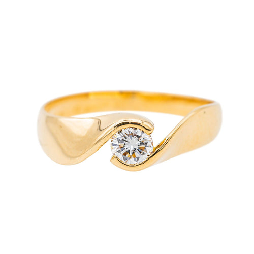 Bague 56 Bague Solitaire Or jaune Diamant 58 Facettes 3655100CN