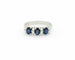 Bague Bague en or blanc sertie de saphirs et de diamants 58 Facettes 7860