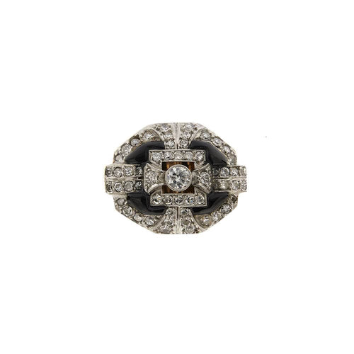 Bague 56 Bague Art Déco en or rose et or blanc, diamants 58 Facettes 27855