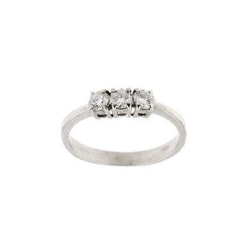 Bague 52 Bague trilogie avec diamants de 0,36 ct 58 Facettes 27536