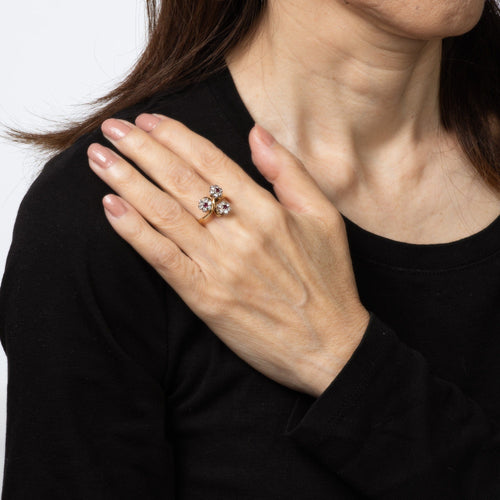 Bague 54 Bague Jabel en or jaune, diamants et rubis des années 60 58 Facettes G14039