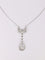 Collier Collier noeud Belle Epoque or blanc diamant poire taille ancienne 58 Facettes J542