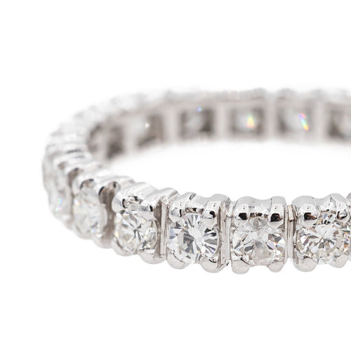 Bague 54 Bague Alliance Or blanc Diamant 58 Facettes 3256629CN