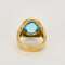 Bague 55 Bague cocktail or jaune et aigue marine 58 Facettes CHAL0444