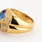 Bague 52 Chopard - Bague Or Jaune Saphir Rose & Bleu 58 Facettes G13362