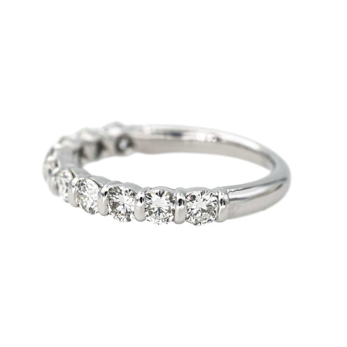 Bague 49 Bague  Demi-alliance Or blanc Diamant 58 Facettes 4191446CN