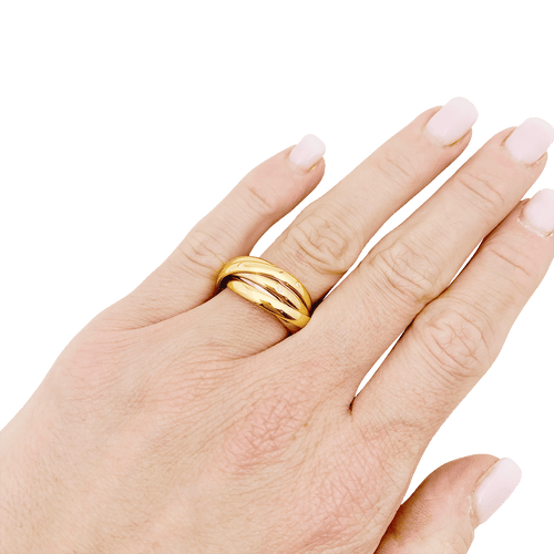 Bague 53 Bague Cartier "Trinity 6 anneaux" trois ors, diamants. 58 Facettes 34352