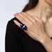 Bague 49 Bague vintage années 70 lapis diamant abstraite or jaune 58 Facettes G13579