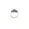 Bague 54 Bague en or/argent avec diamants et émeraude 58 Facettes
