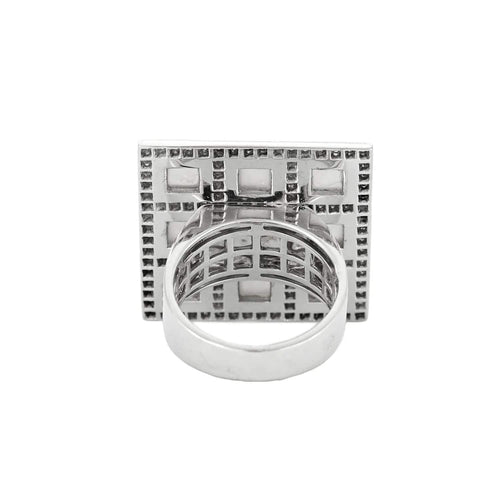 Bague 53 Bague art déco nacre blanc et or blanc 58 Facettes BO/230119