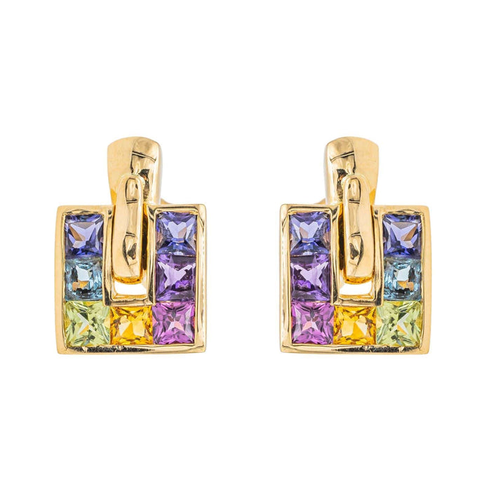 Boucles d'oreilles Guy Laroche Boucles d'oreilles Or jaune Cordiérite 58 Facettes 3674929RV