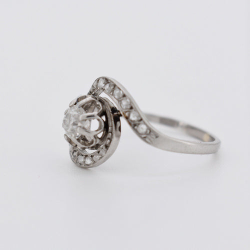 Bague 57 Bague Tourbillon Diamants taille ancienne 0,30 carat 58 Facettes 377