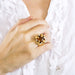 Bague 59 Bague Tank Citrine Orange or rose 58 Facettes C1996