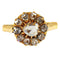 Bague 59 Bague en or jaune ornée de roses en diamants 58 Facettes G3859
