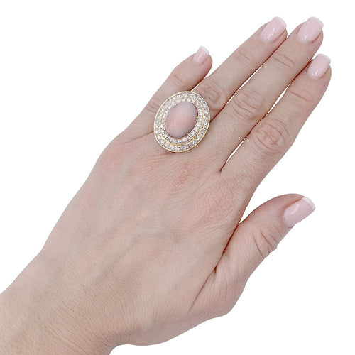 Bague 56 Bague M.Gérard corail, diamants. 58 Facettes 32500