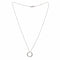 Collier Collier or blanc deux cercles pavage diamants 58 Facettes C83