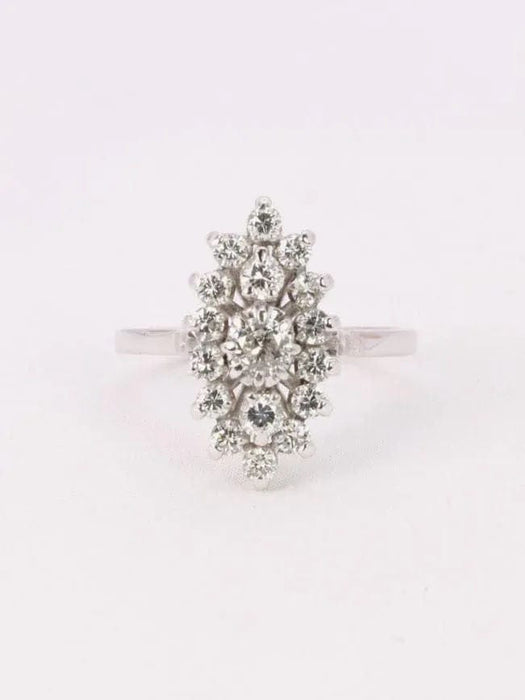 Bague 58.5 Bague marquise or blanc diamants 58 Facettes J523