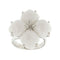 Blomster-ring med hvid onyx 