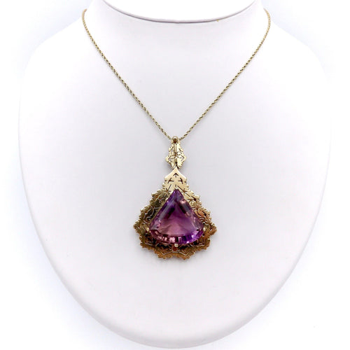 Pendentif Collier pendentif améthyste en or 58 Facettes