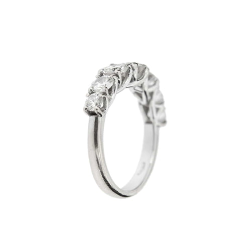 一半 结婚戒指 7 颗钻石