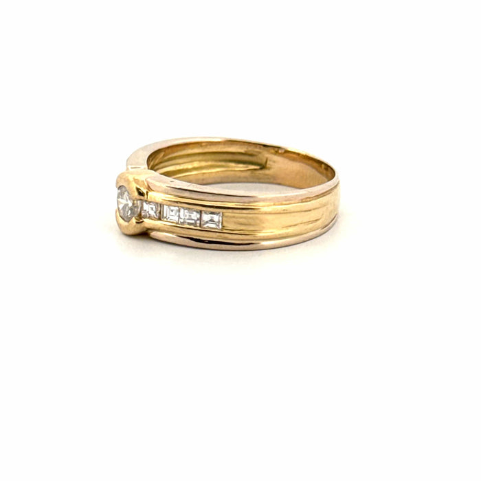 Bague 58 Solitaire Or Jaune Diamants 58 Facettes 28-GS34782