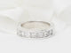 Bague 53 Alliance en or blanc et diamants 1,50ct taille princesse 58 Facettes 33243