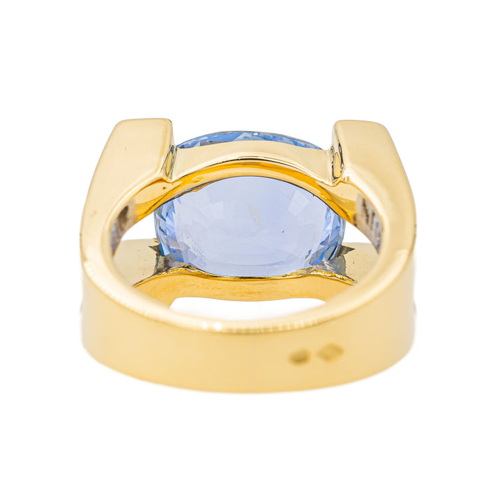 Anillo de Cóctel Oro Amarillo Zafiro