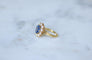 Bague Bague Marguerite Saphir Ceylan 1.70 Ct et Diamants sur Or jaune 58 Facettes