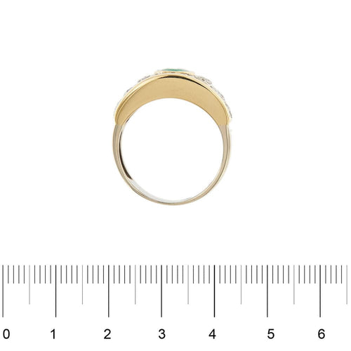 Bague 58 Bague ajourée émeraude et diamants 58 Facettes 36072