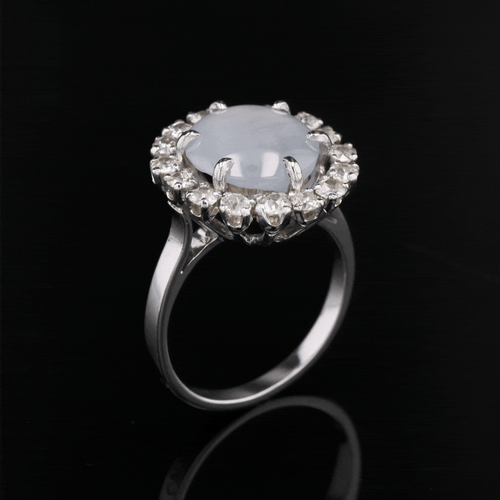 Bague 52 Bague saphir étoilé et diamants 58 Facettes 24-150