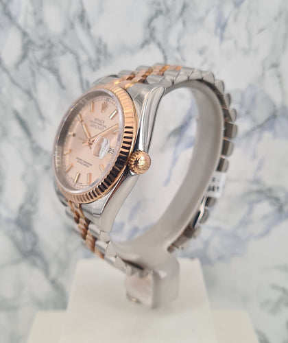 劳力士 - DateJust 36 玫瑰金与钢腕表 