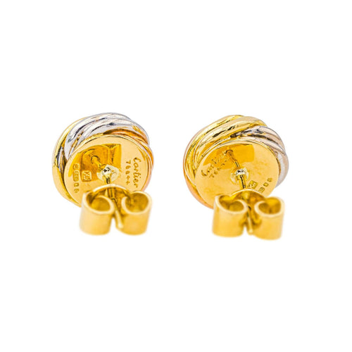 Boucles d'oreilles Cartier Boucles d'oreilles Puces Trinity Or jaune, Or blanc, Or rose 58 Facettes 4343882CN