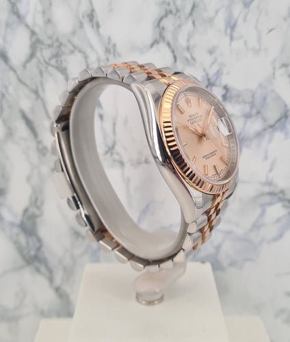 劳力士 - DateJust 36 玫瑰金与钢腕表 