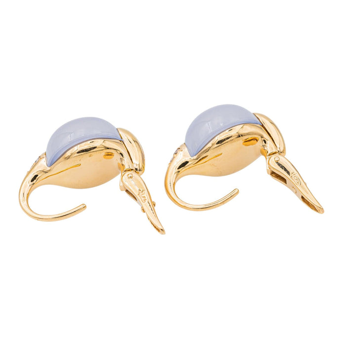 Boucles d'oreilles Pomellato Boucles d'oreilles Luna Or jaune Calcédoine 58 Facettes 3230372CN