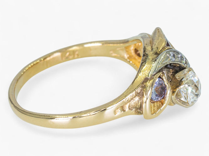 Bague 55 Bague diamants topazes 58 Facettes AM52